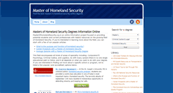 Desktop Screenshot of masterofhomelandsecurity.org