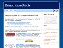 Tablet Screenshot of masterofhomelandsecurity.org